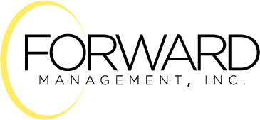 the logo with the words forward management